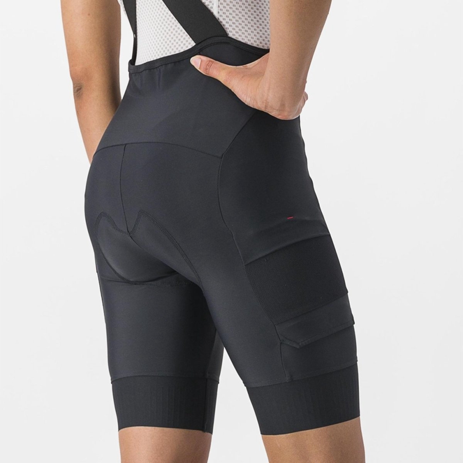 Black Women Castelli UNLIMITED CARGO W Bib Shorts | 301456HCE