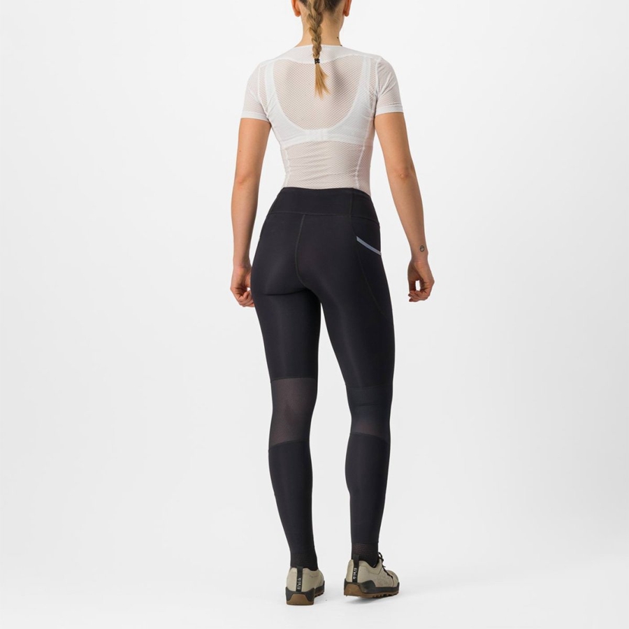 Black Women Castelli UNLIMITED TRAIL W Leggings | 960857YDT