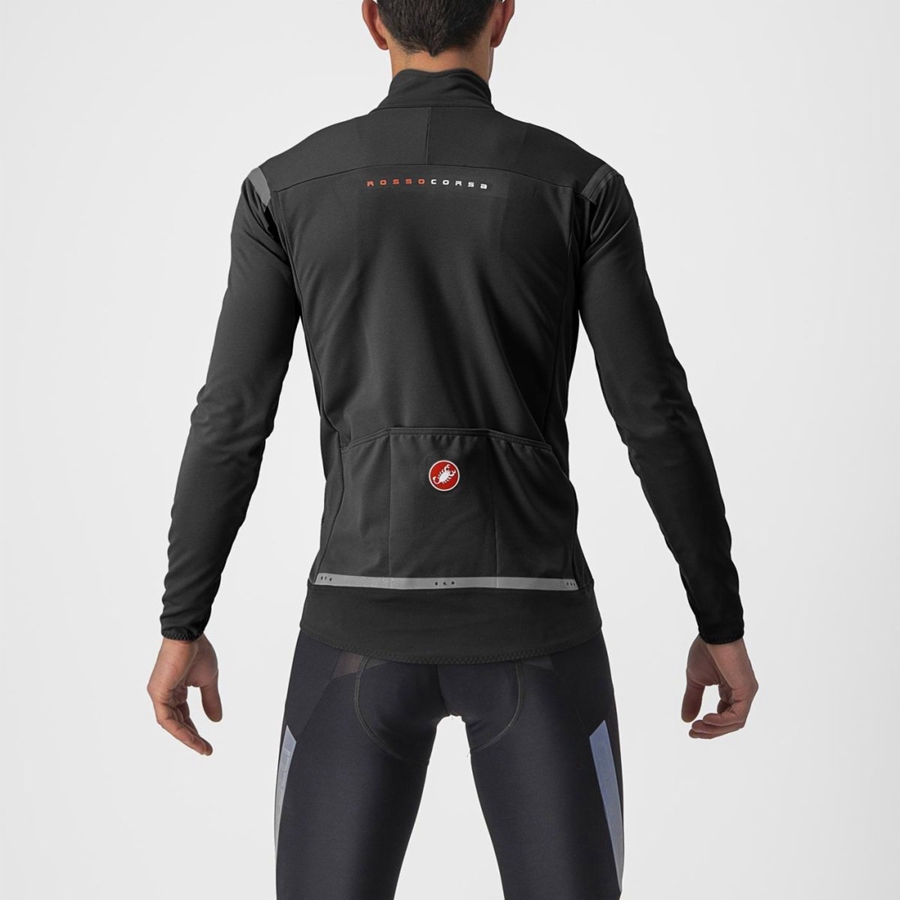 Black / Black Men Castelli PERFETTO RoS 2 Jackets | 280365RFI