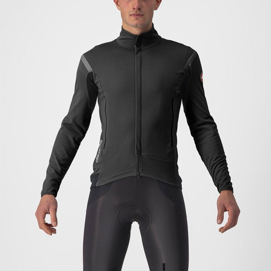 Black / Black Men Castelli PERFETTO RoS 2 Jackets | 280365RFI