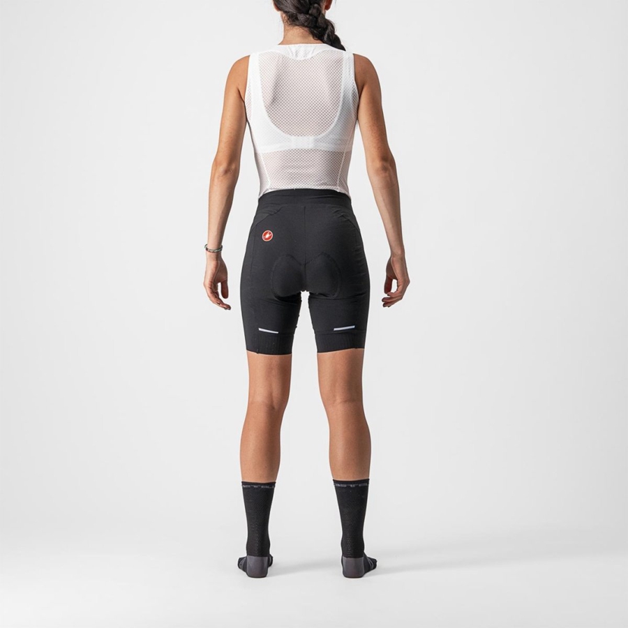 Black / Black Women Castelli VELOCISSIMA 3 Shorts | 081467IWK