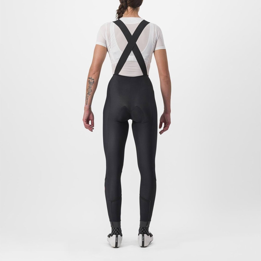 Black / Black Women Castelli VELOCISSIMA DT Bib Tights | 193257FPQ