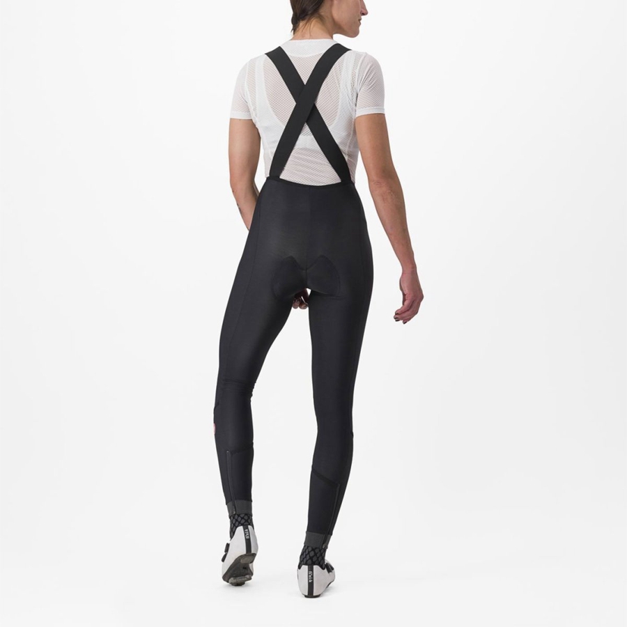 Black / Black Women Castelli VELOCISSIMA DT Bib Tights | 193257FPQ