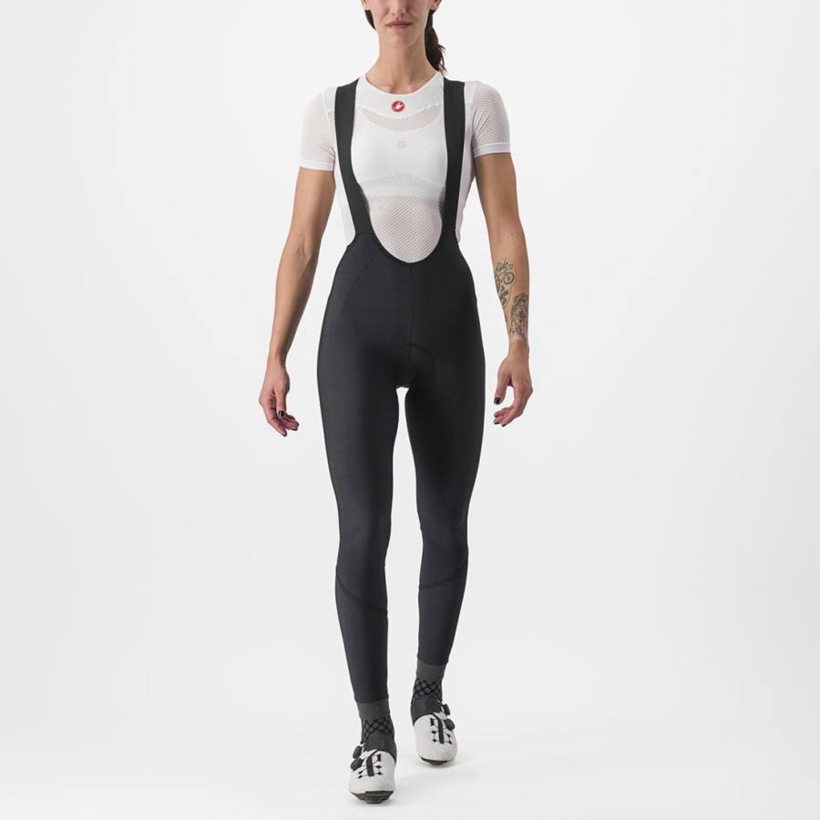 Black / Black Women Castelli VELOCISSIMA DT Bib Tights | 193257FPQ