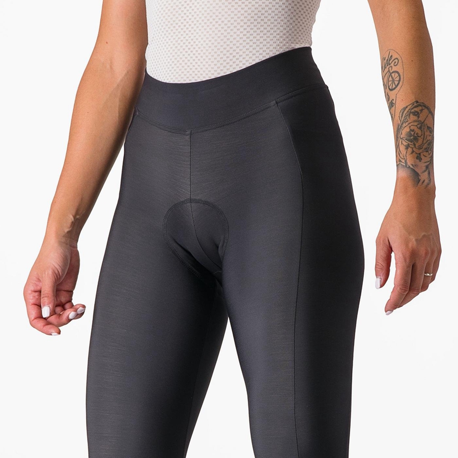 Black / Black Women Castelli VELOCISSIMA THERMAL Leggings | 451837HZS