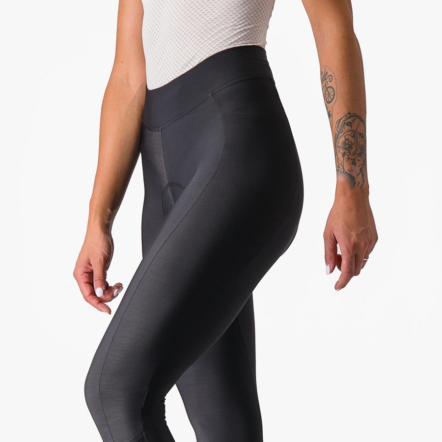 Black / Black Women Castelli VELOCISSIMA THERMAL Leggings | 451837HZS