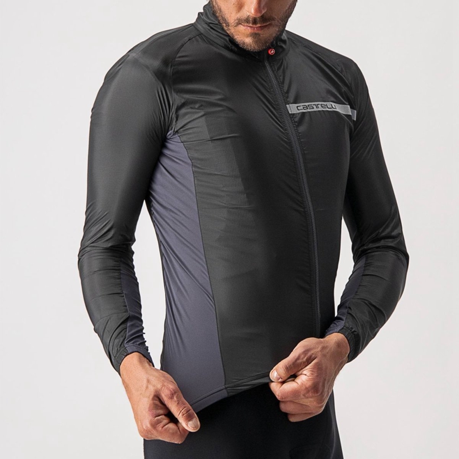 Black / Dark Grey Men Castelli SQUADRA STRETCH Protection | 521347JGS