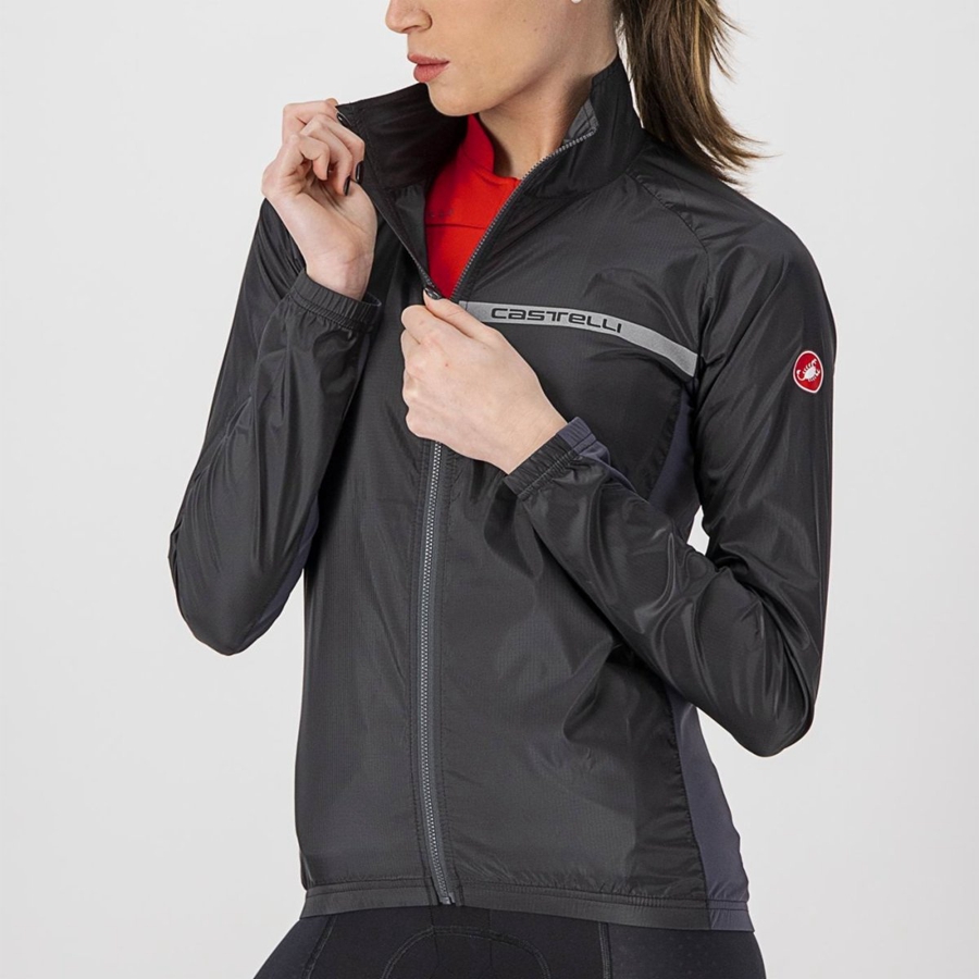 Black / Dark Grey Women Castelli SQUADRA STRETCH W Protection | 837041OEM