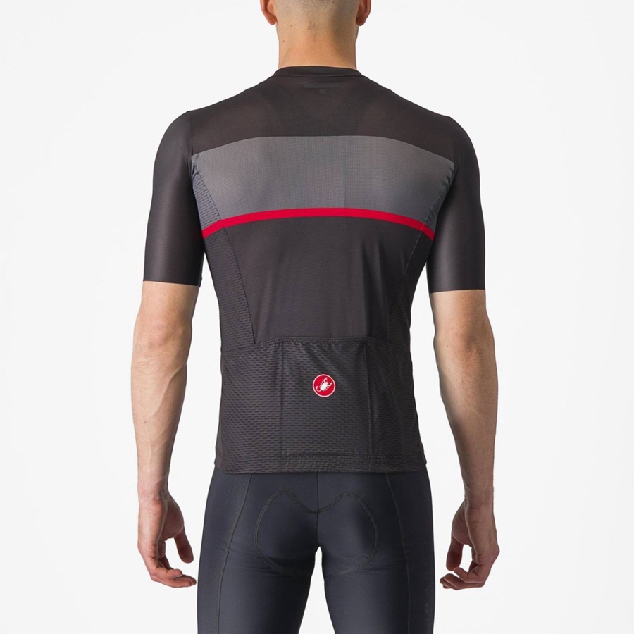 Black / Dark Grey / Red Men Castelli TRADIZIONE Jersey | 068279JVF