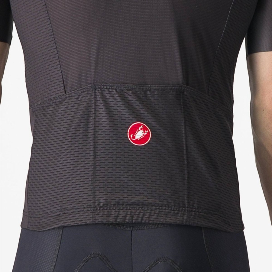 Black / Dark Grey / Red Men Castelli TRADIZIONE Jersey | 068279JVF