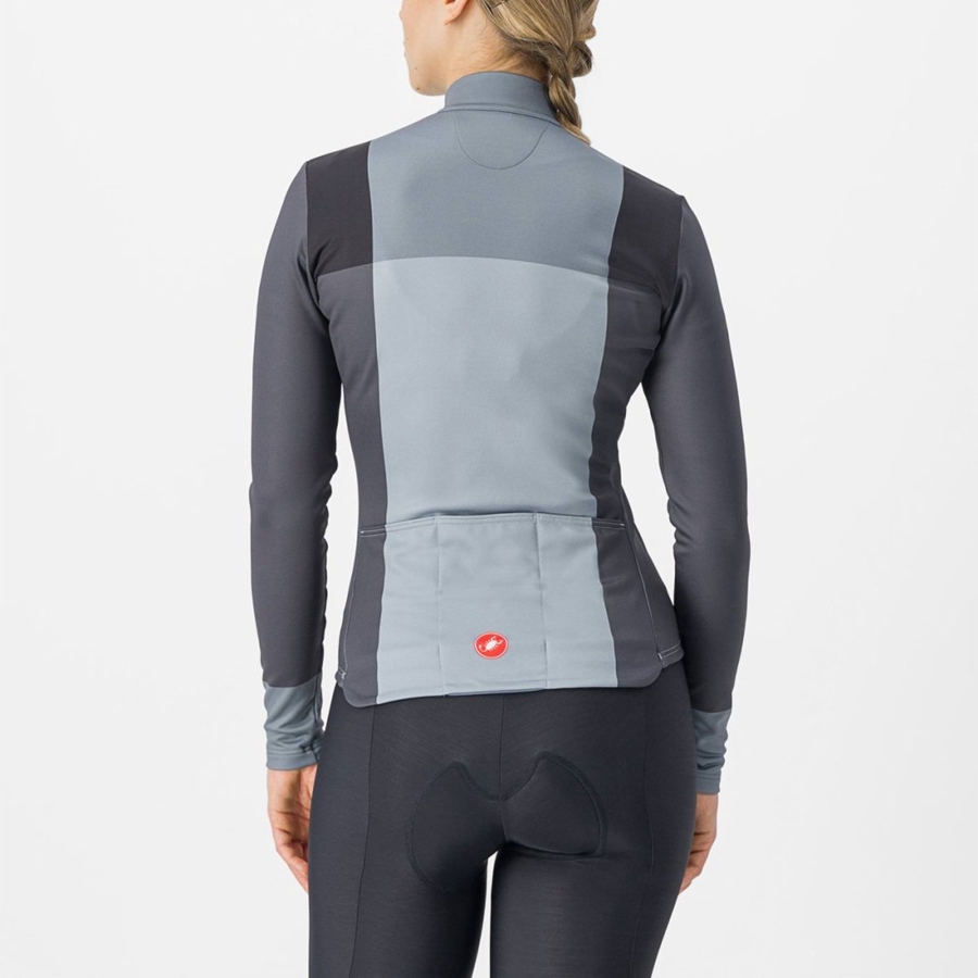 Black / Grey Women Castelli UNLIMITED W THERMAL Jersey | 817369ZCP