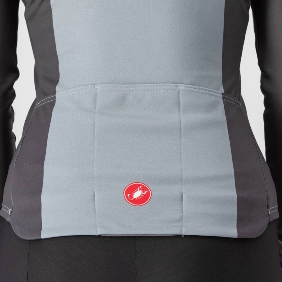 Black / Grey Women Castelli UNLIMITED W THERMAL Jersey | 817369ZCP