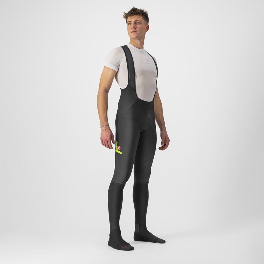 Black / Light Green Men Castelli VELOCISSIMO 5 Bib Tights | 236548MQT