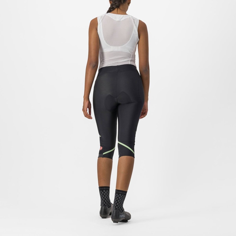 Black / Mint / Black Women Castelli VELOCISSIMA THERMAL KNICKER Leggings | 208645JND