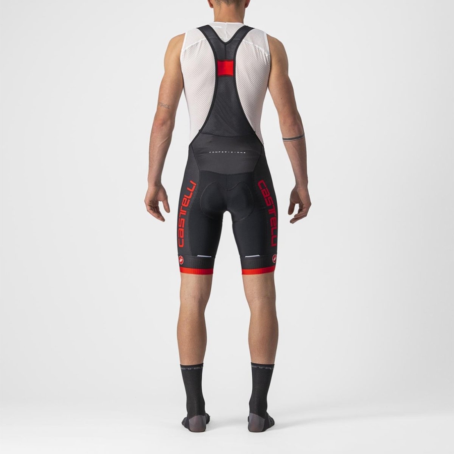 Black / Red Men Castelli COMPETIZIONE KIT Bib Shorts | 032786DKQ