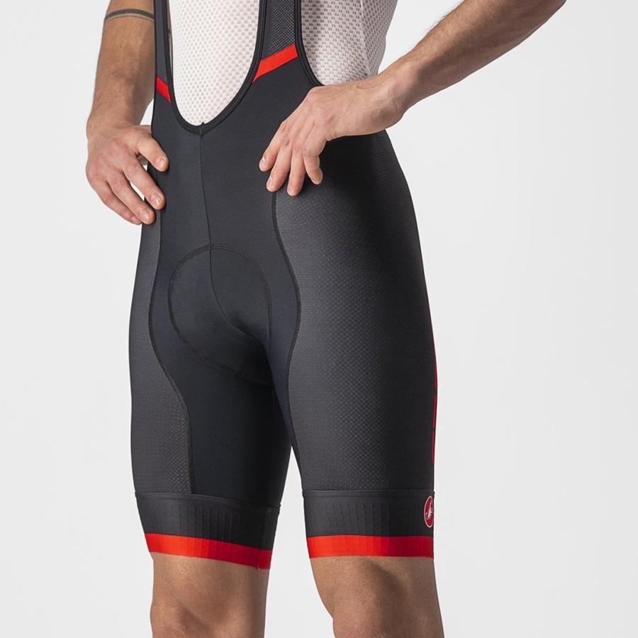 Black / Red Men Castelli COMPETIZIONE KIT Bib Shorts | 032786DKQ