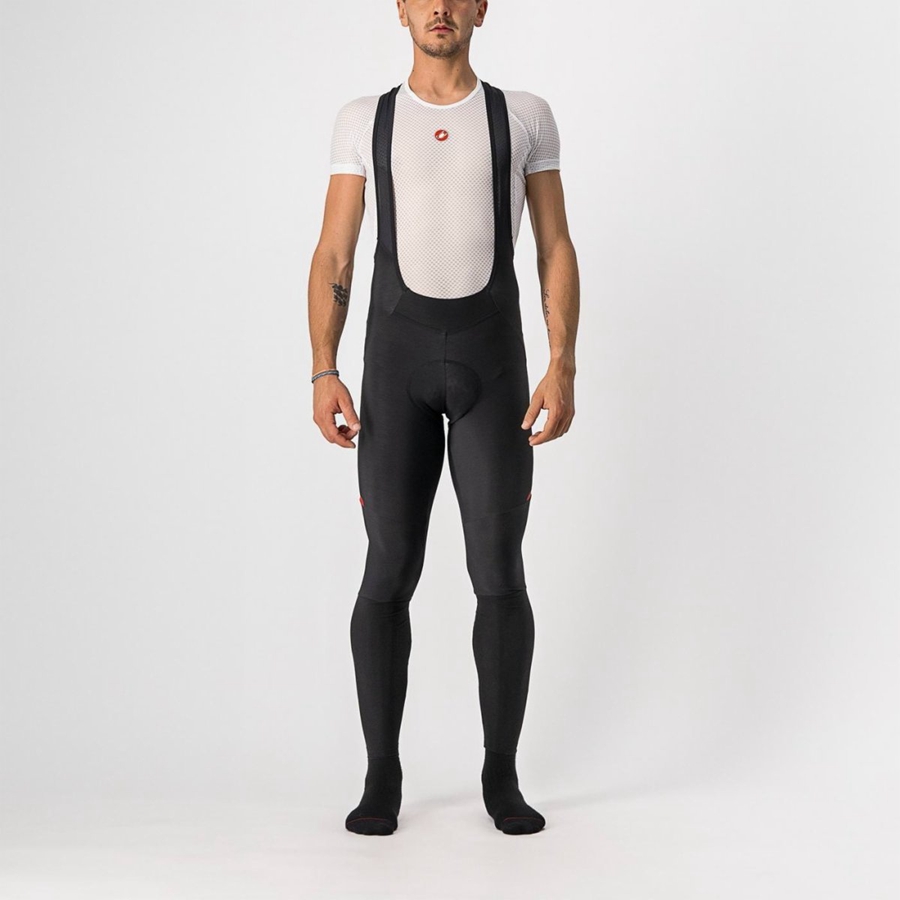 Black / Red Men Castelli VELOCISSIMO 5 Bib Tights | 852047RWS