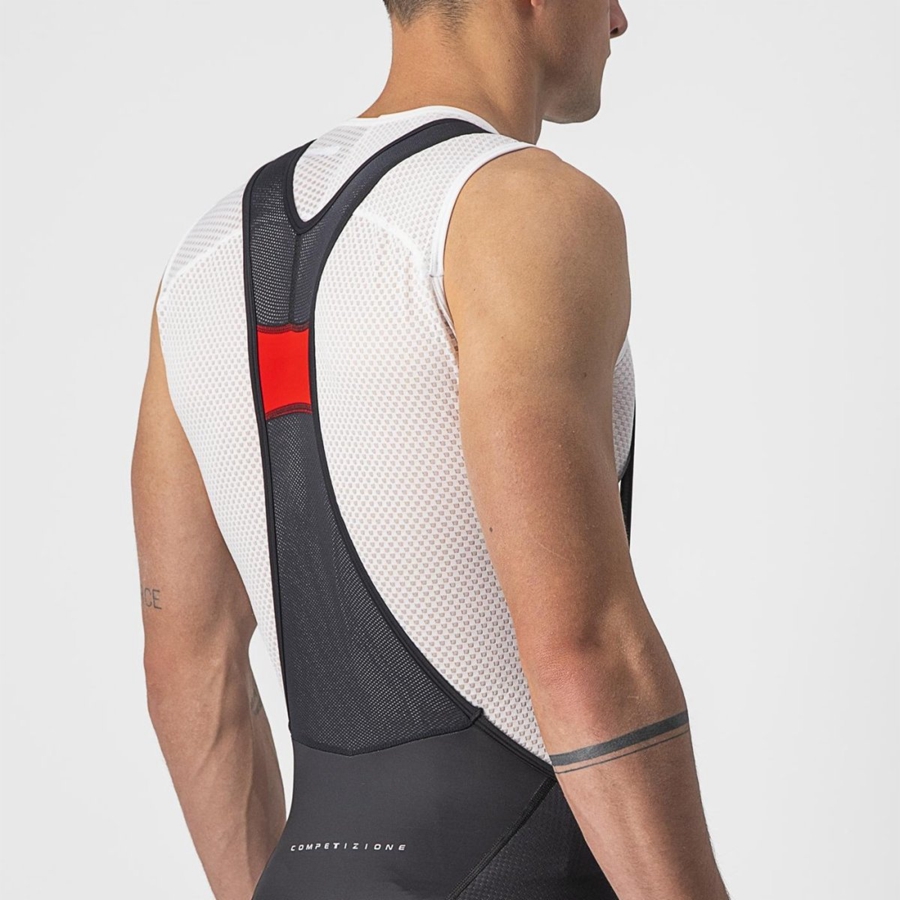 Black / Silver Grey Men Castelli COMPETIZIONE KIT Bib Shorts | 036419BHK