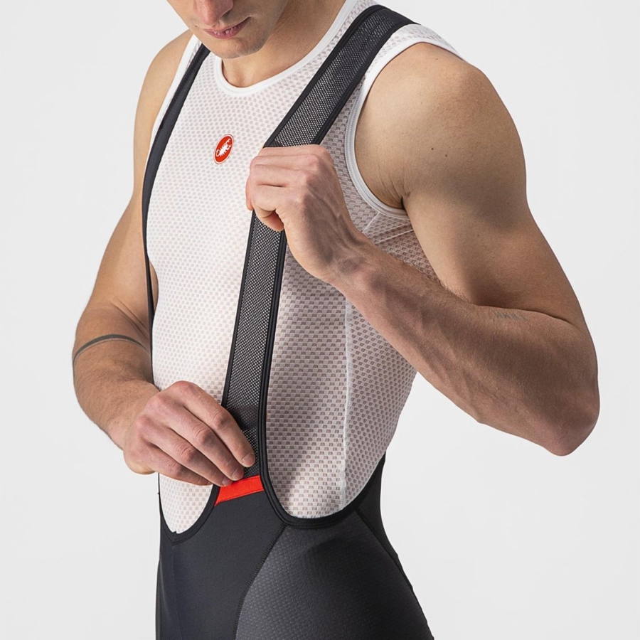 Black / Silver Grey Men Castelli COMPETIZIONE KIT Bib Shorts | 036419BHK