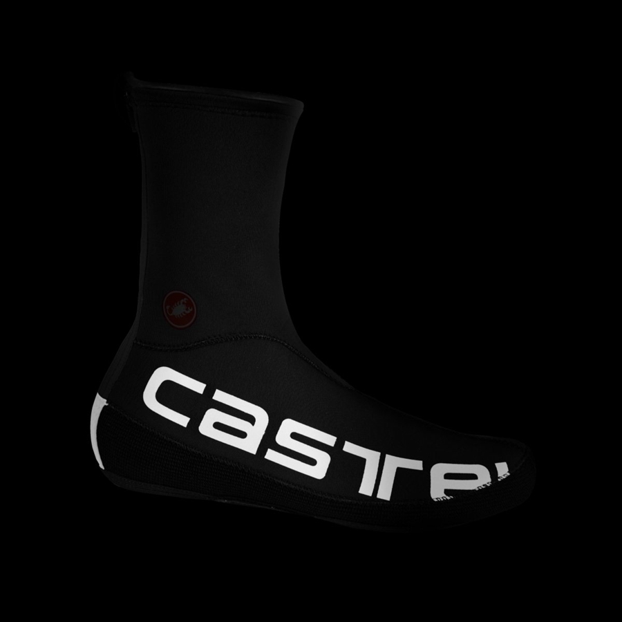 Black / Silver Men Castelli DILUVIO UL Shoecovers | 280569XUI