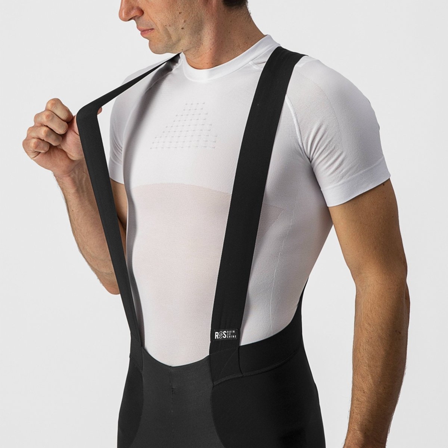 Black / Silver Men Castelli SORPASSO RoS Bib Tights | 671392JDM