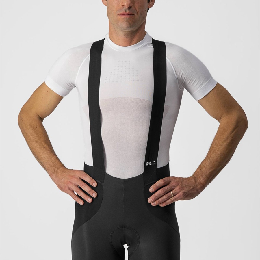 Black / Silver Men Castelli SORPASSO RoS Bib Tights | 671392JDM