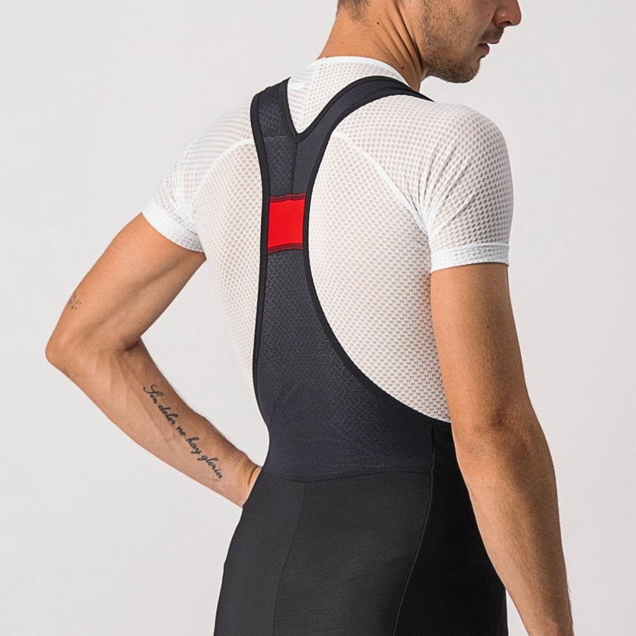 Black / Silver Men Castelli VELOCISSIMO 5 Bib Tights | 928706IOD