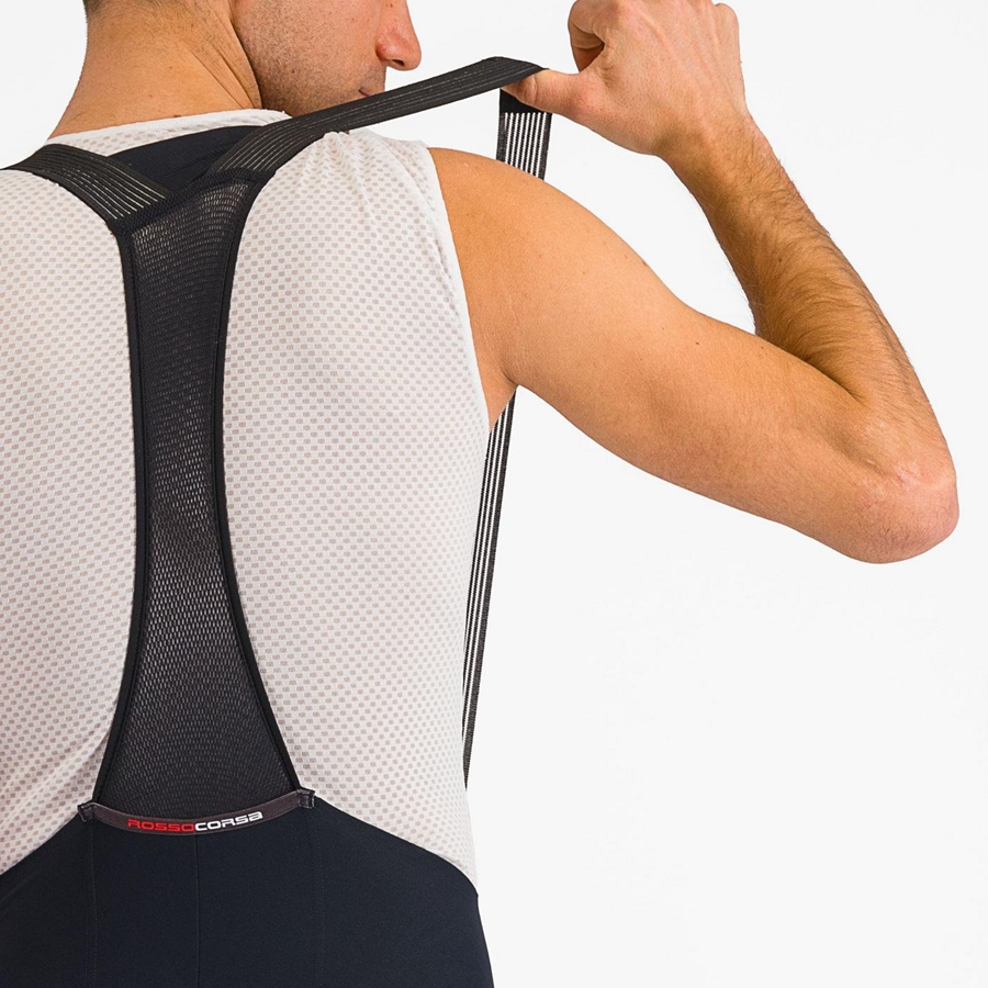 Black / White Men Castelli FREE AERO RC CLASSIC Bib Shorts | 082536EQL