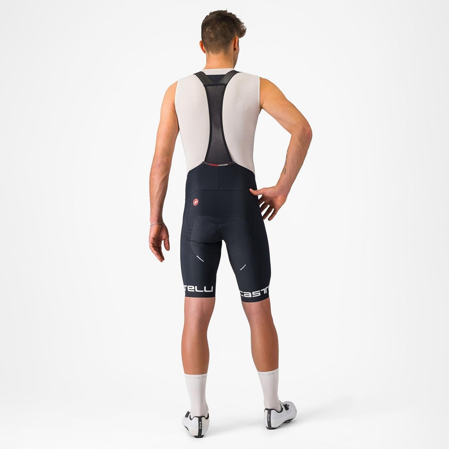 Black / White Men Castelli FREE AERO RC CLASSIC Bib Shorts | 082536EQL