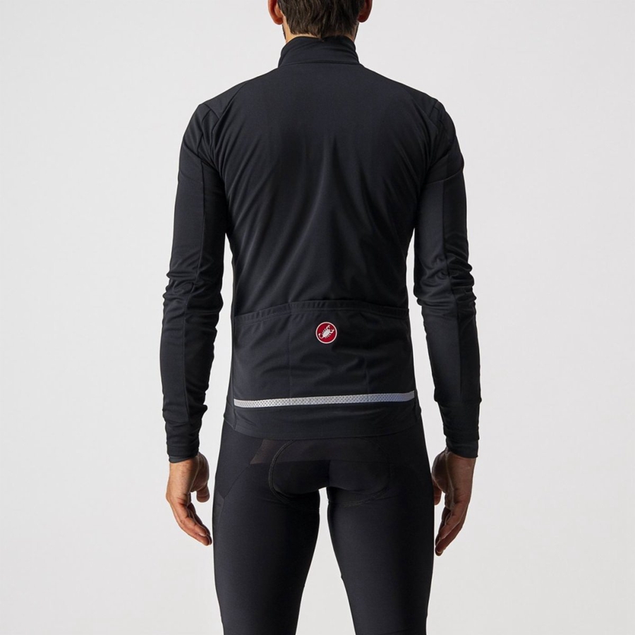 Black / White Men Castelli GO Jackets | 021394XGF