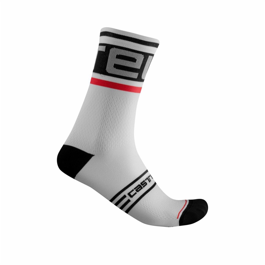 Black / White Men Castelli PROLOGO 15 Socks | 623705RFX