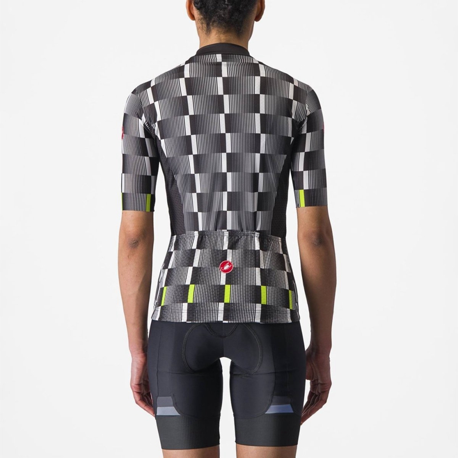 Black / White / Light Green Women Castelli DIMENSIONE Jersey | 082519FQE