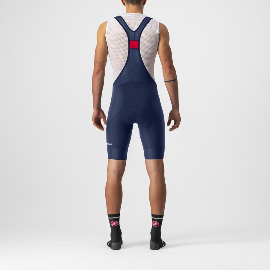 Blue Men Castelli ENDURANCE 3 Bib Shorts | 013746GHO