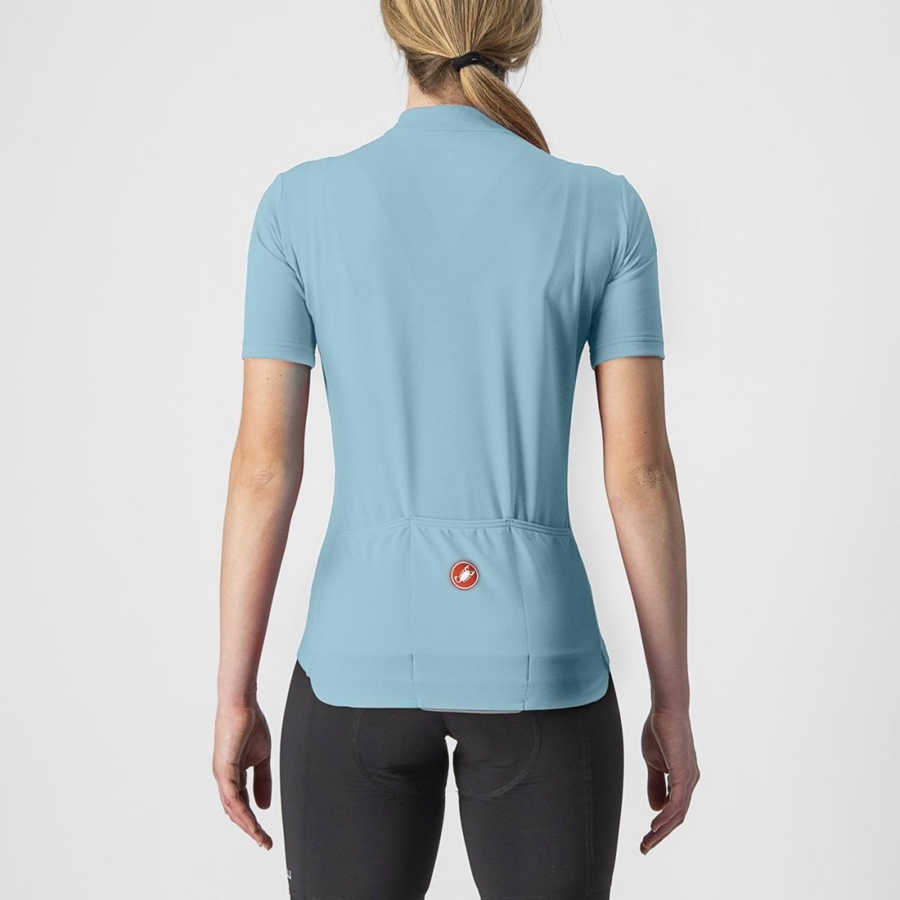 Blue Women Castelli ANIMA 3 Jersey | 745890ITJ