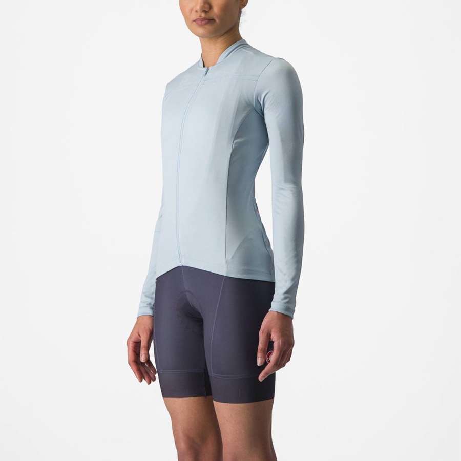 Blue Women Castelli ANIMA 4 LONG SLEEVE Jersey | 507981VXD