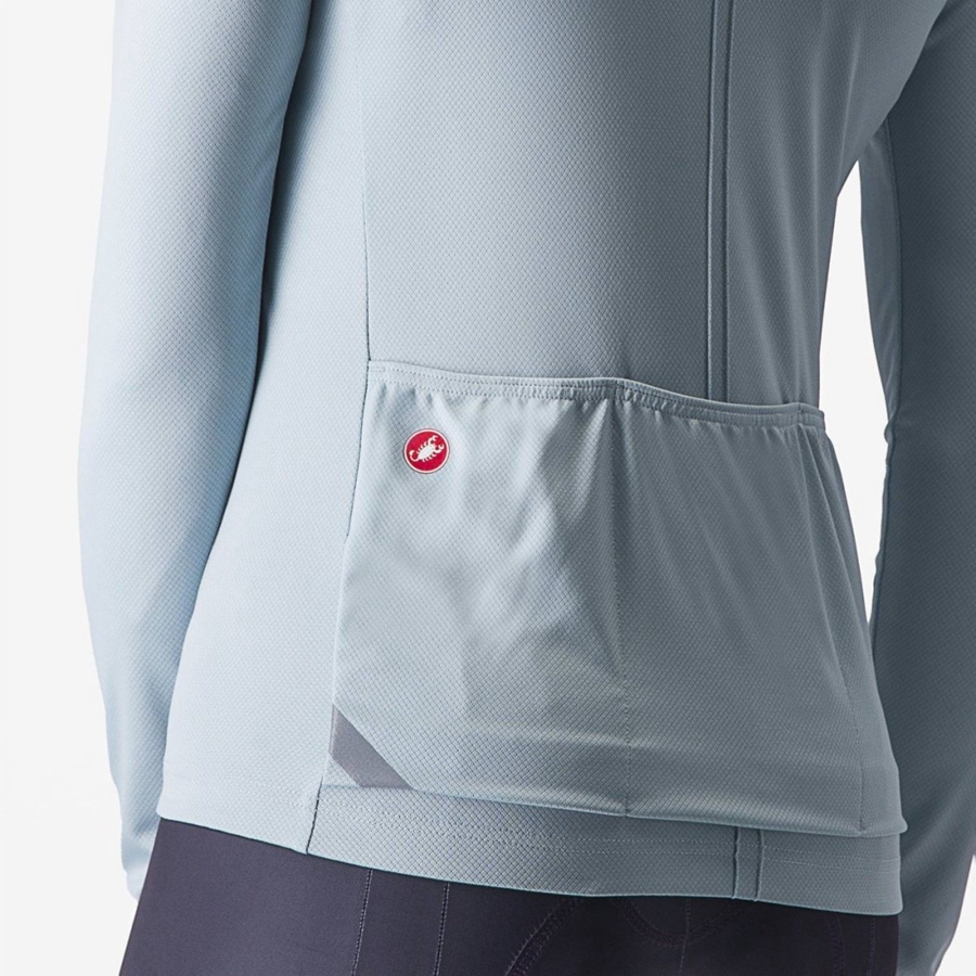 Blue Women Castelli ANIMA 4 LONG SLEEVE Jersey | 507981VXD