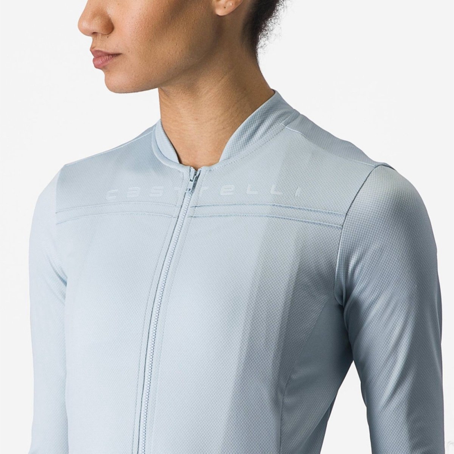 Blue Women Castelli ANIMA 4 LONG SLEEVE Jersey | 507981VXD