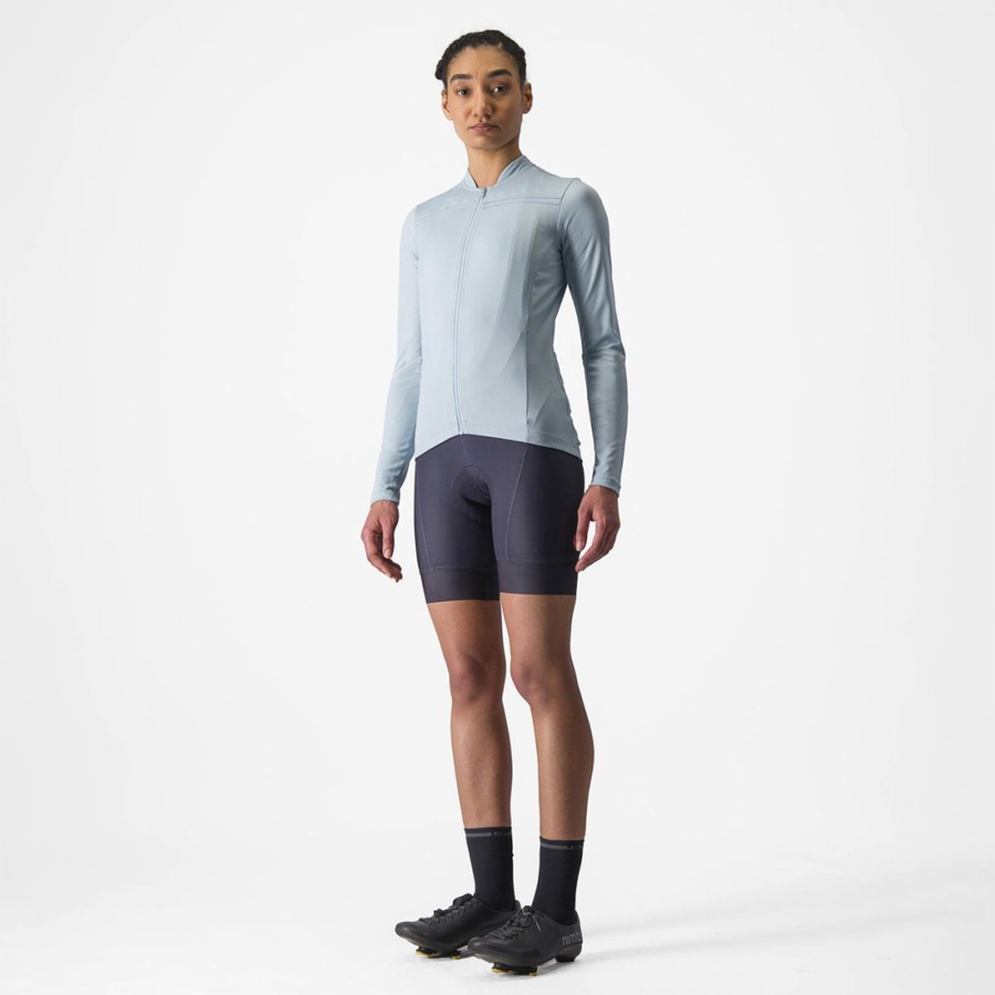 Blue Women Castelli ANIMA 4 LONG SLEEVE Jersey | 507981VXD