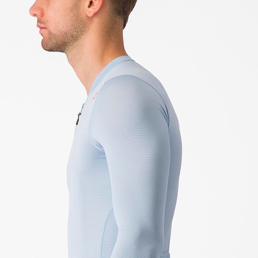 Blue / Blue Men Castelli ESPRESSO LS Jersey | 142305WIL