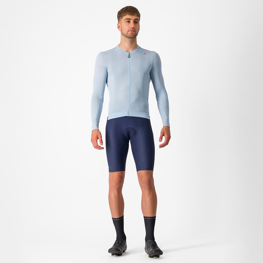 Blue / Blue Men Castelli ESPRESSO LS Jersey | 142305WIL