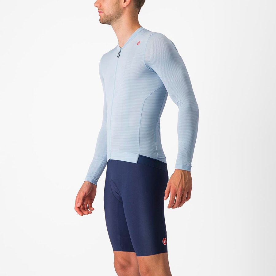 Blue / Blue Men Castelli ESPRESSO LS Jersey | 142305WIL