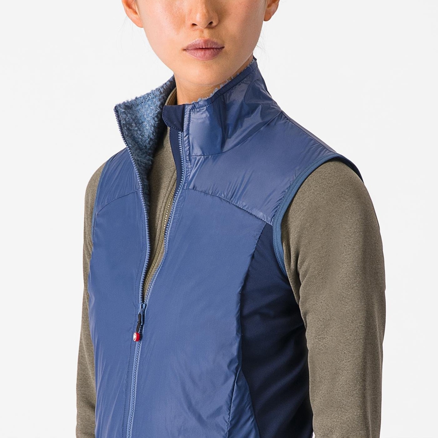 Blue / Blue Women Castelli UNLIMITED W PUFFY Vest | 643859YLD