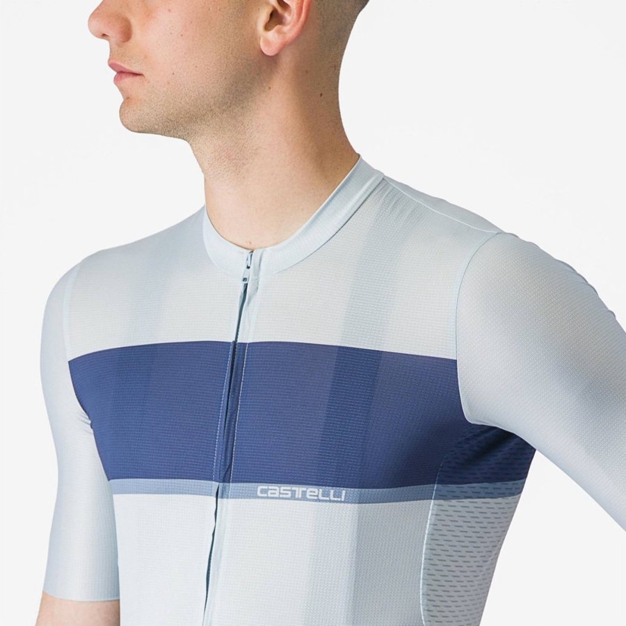 Blue / Blue / Grey Men Castelli TRADIZIONE Jersey | 903472HCM