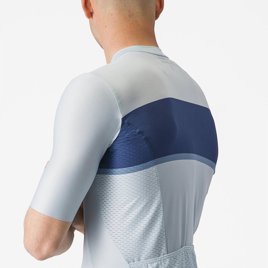 Blue / Blue / Grey Men Castelli TRADIZIONE Jersey | 903472HCM