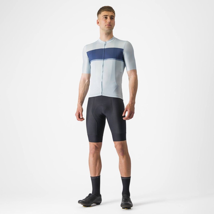 Blue / Blue / Grey Men Castelli TRADIZIONE Jersey | 903472HCM