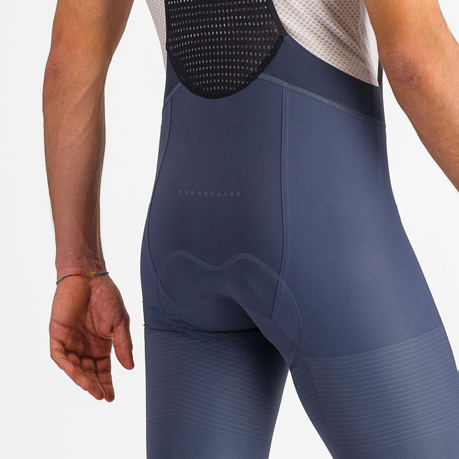 Blue / Grey Blue Men Castelli PREMIO Bib Shorts | 538914YBE