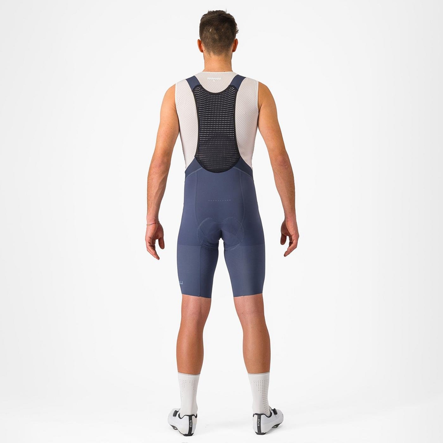 Blue / Grey Blue Men Castelli PREMIO Bib Shorts | 538914YBE