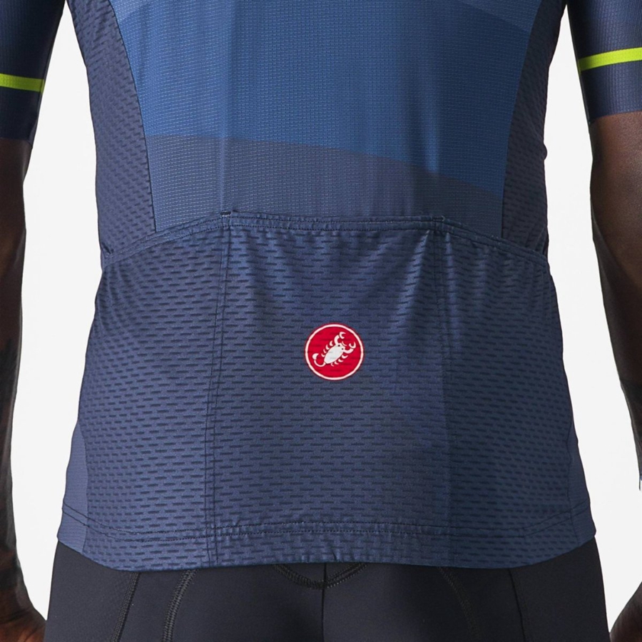 Blue / Light Grey Blue Men Castelli ORIZZONTE Jersey | 380129FBM