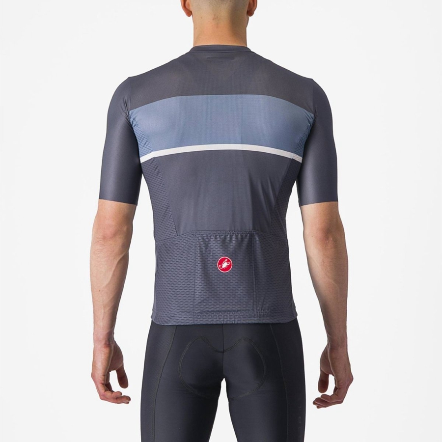 Blue / Light Grey Blue Men Castelli TRADIZIONE Jersey | 601895CWJ