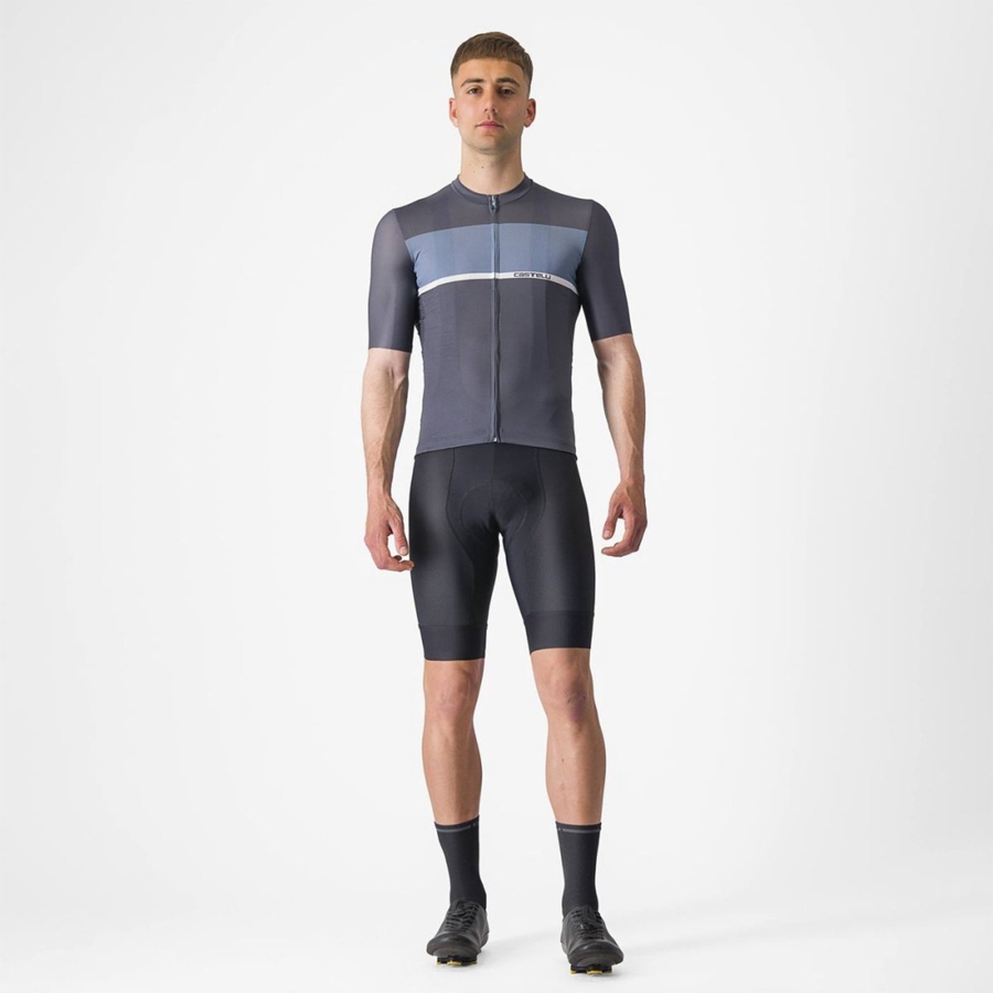 Blue / Light Grey Blue Men Castelli TRADIZIONE Jersey | 601895CWJ